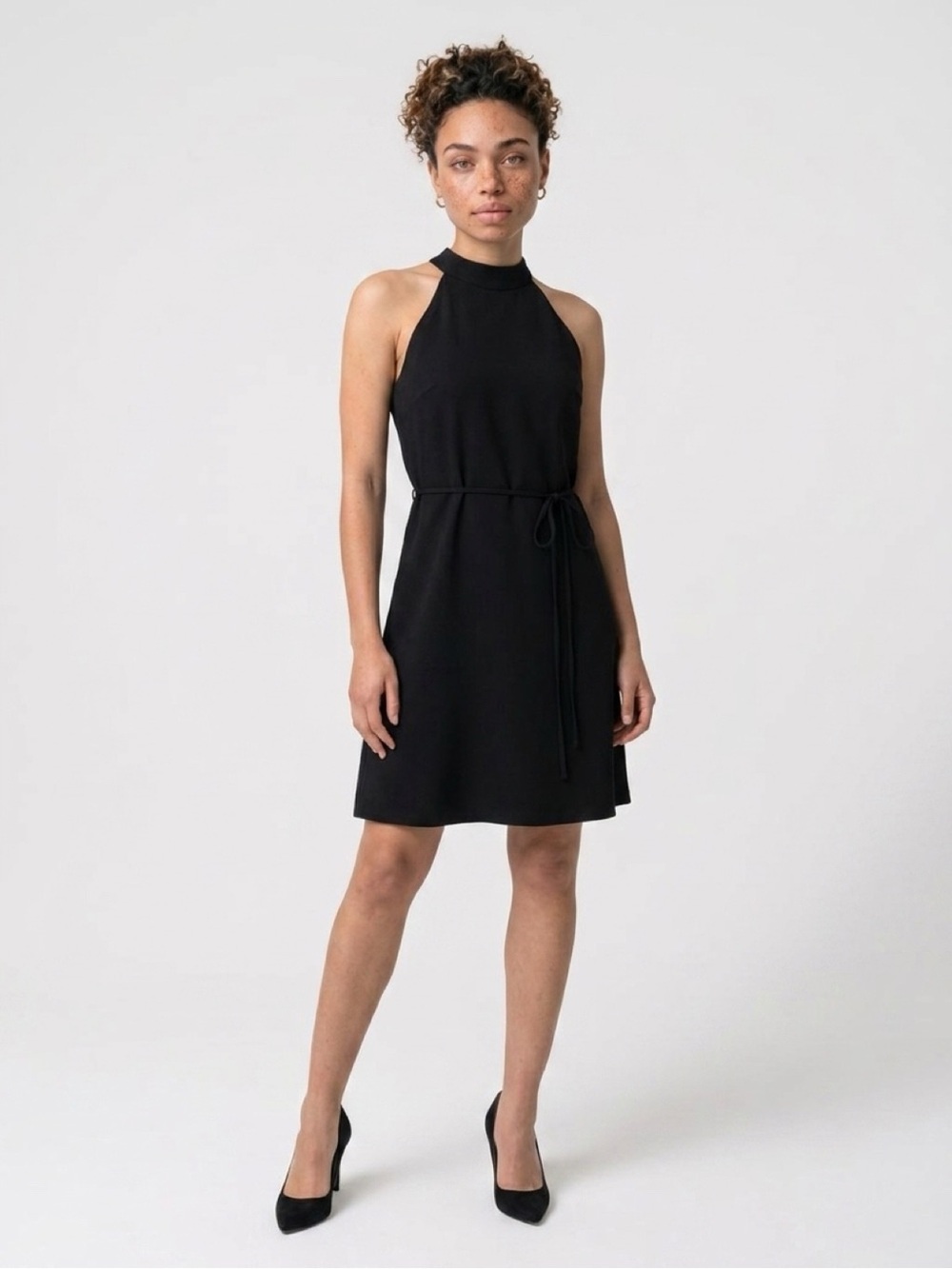 White House Black Market Belted Halter Shift Dress NWT Size 6